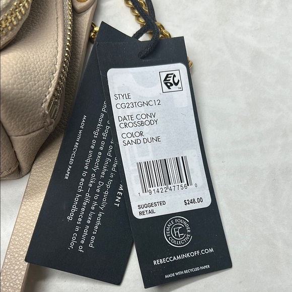 Rebecca Minkoff Convertable Cream/Dune Crossbody Bag - Picture 8 of 9